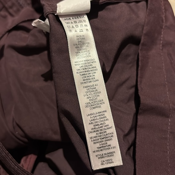 Joe fresh burgundy light jacket Sz Small - Picture 11 of 14